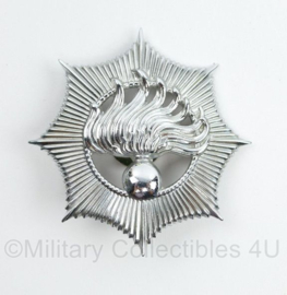 Korps Rijkspolitie te water pet insigne met schroefdraad zilverkleurig - 5,5 x 5,5  cm - origineel