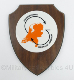 KL Nederlandse leger Thuisfrontcomite Koninklijke Landmacht wandbord - 17,5 x 1,5 x 22,5 cm - origineel