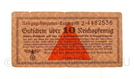 WO2 Duits Gutschein uber 10 Reichspfennig kriegsgefangenen Lagergeld Wehrmacht - origineel