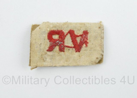 WW2 British RAF Royal Air Force VR Volunteer Reserve patch Tropical uniform- 4 x 2,5 cm - origineel