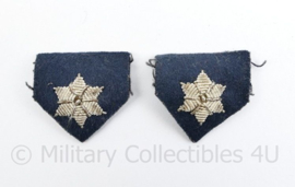 Nederlandse Douane of politie jaren 50 kraaginsigne  paar  - 3,5 x 3 cm - origineel