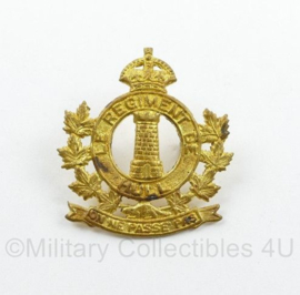 WO2 Canadese cap badge Le Regiment de Hull - Kings Crown - 4  x 4 cm -  origineel