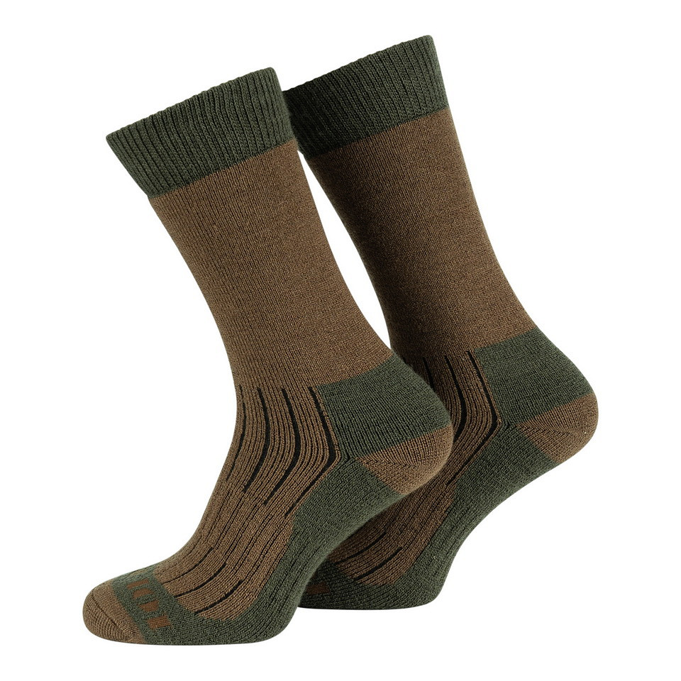 Merino Outdoor Sokken Bruin/Groen - Nieuw