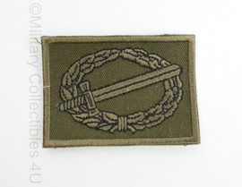 Defensie gevechtsinsigne stof - 6 x 4,5 cm - origineel