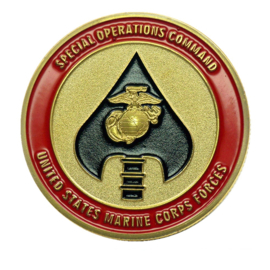 US Army Special Operations Command coin - United States Marine Corps Forces - 40 mm diameter