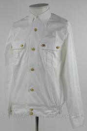 Marine uniform jas met gouden knopen - wit - maat 38 lang - origineel