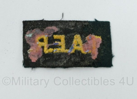 British Army shoulder title ENKEL TAER Territorial Army Emerbency Reserve 1961 1967 - 5 x 3 cm - origineel