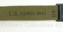 US Army OD Olive Drab manschappen broekriem US JQMD 1945 - 100 x 3 cm -  origineel