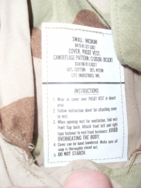 US Army Desert scherfvest cover Passgt vest hoes - nieuwstaat - maat Small/Medium - origineel