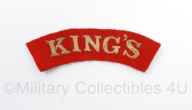 Britse leger King's shoulder title - 9 x 3 cm - origineel