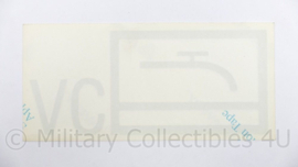 Defensie originele ongebruikte sticker VC voor wegwijzerbord - 24,5 x 11 cm - origineel