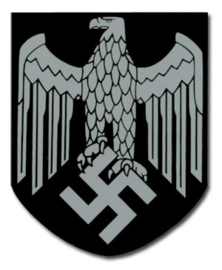 Single Heer / Wehrmacht adelaar decal - enkele decal - 3,3 x 4 cm