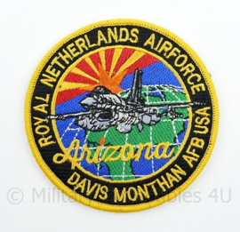 Royal Netherlands Airforce Davis Monthan AFB ISA Arizona embleem  met klittenband- 9 cm. diameter