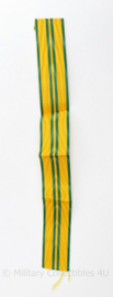 Nederlands medaille lint geel met groene strepen - 23 cm - origineel