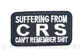 Nieuw gemaakt embleem Suffering CRS Can't Remember Shit  - 8,5 x 5 cm