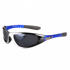Biker zonnebril - zilver/blauw (nr.35)