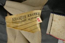 Vintage Brandweer kunstlederen jas met broek en bretels - maat XL - origineel