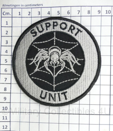 Support Unit embleem Black and Grey met klittenband - diameter 9 cm