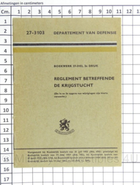 Handleiding Reglement Betreffende de Krijgstucht 3e druk 27-3103 - afmeting 10 x 15 cm - origineel