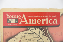 WO2 US Young America The National News Weekly for Youth Magazine tijdschrift - March 8, 1945 - 34,5 x 27 cm - origineel