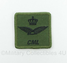 KLU Koninklijke Luchtmacht CML Centrum voor Mens en Luchtvaart borst embleem met klittenband - 5 x 5 cm - origineel