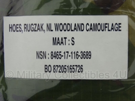 KL Hoes rugzak woodland Rugzak overtrek SMALL max 80 l - nieuw in verpakking - origineel leger