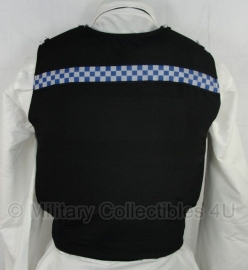 Britse politie kogel- en steekwerend vest hoes- (zonder inhoud) - model met 4 verticale ritsen - merk Meggitt - maximaal maat M - origineel