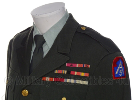 US Army Class A jacket 5th army 1957 - met veel medailles!- maat Medium - origineel