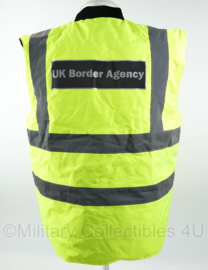 Britse politie parka MET warm ondervest IMMIGRATION  - geel reflecterend - maat Small tm. XL  - origineel