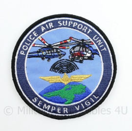 Police Air Support Unit Semper Vigil embleem - met klittenband  - 9 cm. diameter