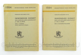 Voorlopig Reglement op den Inwendigen Dienst 1946! Deel A en B 1584 - afmeting 13 x 18 cm - origineel