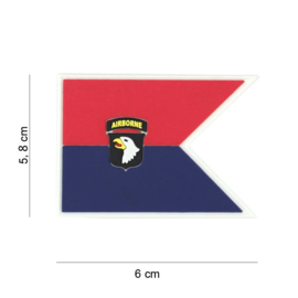 Embleem 3D PVC - met klittenband - 101st Airborne Div. - 6 x 5,8 cm.