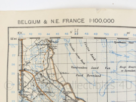 WO2 Britse War Office Stafkaart van Antwerpen uit 1945 - Schaal 1:100000 -  63 x 88 cm - origineel