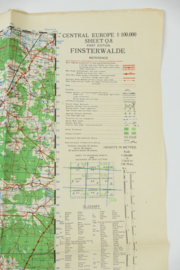 WW2 British War Office map 1944 Central Europe Finsterwalde - 88 x 65 cm - origineel