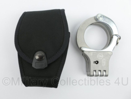 Belgische Federale Politie LIPS handboeien met koppeltas en sleutel - 9,5 x 4 x 14,5 cm - licht gebruikt - origineel