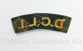 Britse leger Essex DCLI Duke of Cornwall's Light Infantry shoulder title - 7,5 x 2,5 cm - origineel