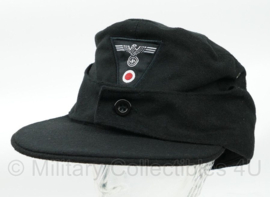 WO2 Duitse M43 Panzer pet met insigne -zwart - 1 maat