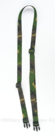 Defensie draagriem met gespen Woodland camo - 130 x 2,5 cm - origineel