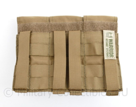 Defensie en Korps Mariniers Warrior Assault systems Molle tas Triple magazin pouch M4 C7 coyote - 17 x 23 x 5 cm -  nieuw - origineel