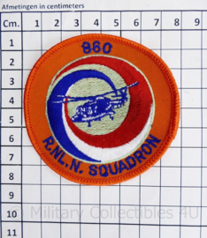 Klu Luchtmacht en Marine embleem 860 Royal Netherlands Navy Squadron  - diameter 8 cm - origineel