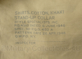 US Army Enlisted Khaki Manschappen Overhemd dikke stof zonder epaulet lussen - meerdere maten - origineel US Army