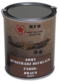 Verf literblik - Army Brown mat RAL8027