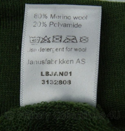 KM Marine Korps Mariniers Merino wol rolkraag hemd Midlayer Olive Green MNSN Thick wool shirt - Noorse leger productie - maat MEDIUM - origineel