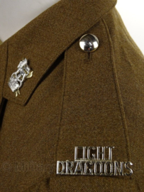 Britse leger uniform jas bruin/groen met insignes Light Dragoons - meerdere maten - origineel