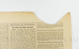 WO2 Duitse krant Frankische Tageszeitung nr. 34 10 februari 1944 - 47 x 32 cm - origineel
