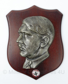 WO2 Duitse AH Adolf Hitler wall plaque gerestaureerd - 16,5 x 2 x 22 cm - origineel