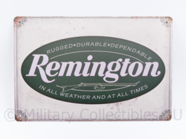 Metalen plaat Remington Firearms - 30 x 20 cm.