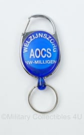AOCS Air Operations Control Station Welzijnszorg Nieuw Milligen sleutelhanger met trekkoord voor ID houder e.d. - 9 x 3,5 cm - origineel