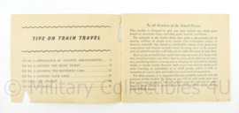 WO2 Brits boekje Tips On Train Travel 1942 - 13½ x 10½ cm - origineel