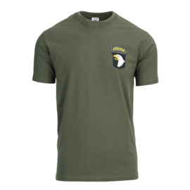 T-shirt101st Airborne Division - Groen - maat Small t/m XXL